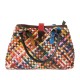 multi-color handmade leather handbag