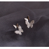 sterling silver double butterfly earrings