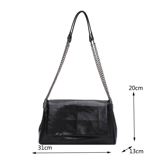 go-to chain leather bag