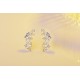 butterfly cluster sterling silver earrings