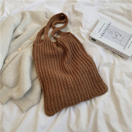 knitted and fitted tote bag