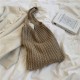 knitted and fitted tote bag