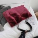 velvet plush shoulder bag