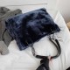 velvet plush shoulder bag