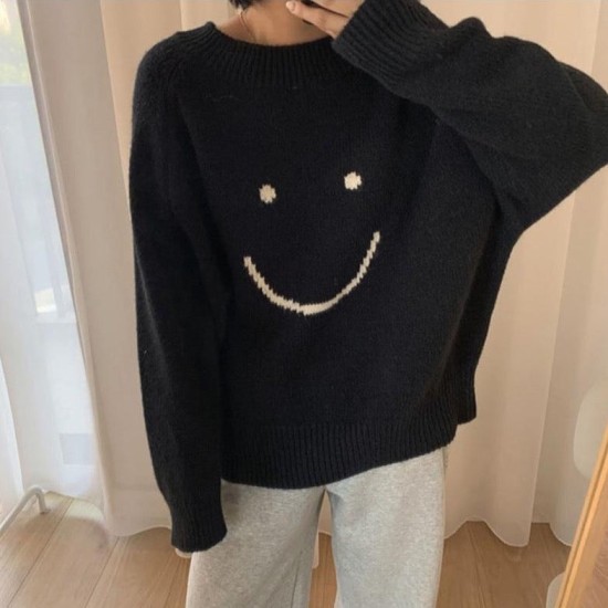 all smiles oversized sweater